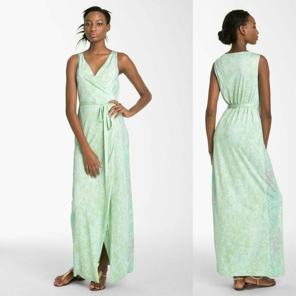 jersey wrap maxi dress